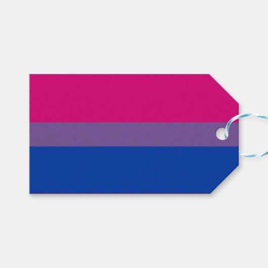 Bisexual Pride Flag Geschenkanhänger (Vorderseite (Horizontal))