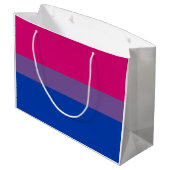 Bisexual Pride Flag Große Geschenktüte (Rückseite Schrägansicht)
