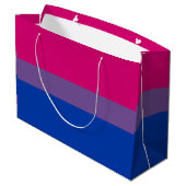 Bisexual Pride Flag Große Geschenktüte (Rückseite Schrägansicht)