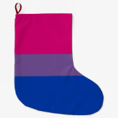 Bisexual Pride Flag Großer Weihnachtsstrumpf (Vorderseite)
