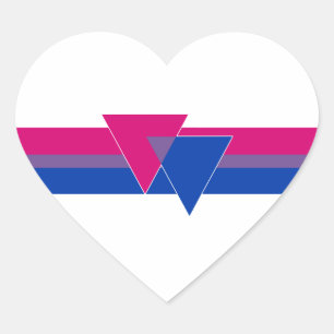 Bisexual Pride Flag Herz-Aufkleber
