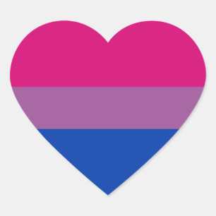 Bisexual Pride Flag Herz-Aufkleber