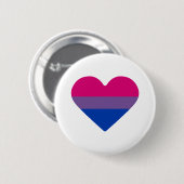 Bisexual Pride Flag Herz Button (Vorne & Hinten)