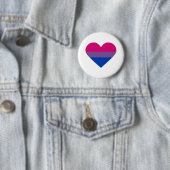 Bisexual Pride Flag Herz Button (Beispiel)