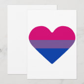 Bisexual Pride Flag Herz Feiertagskarte (Vorne/Hinten)