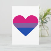 Bisexual Pride Flag Herz Feiertagskarte (Stehend Vorderseite)