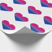 Bisexual Pride Flag Herz Geschenkpapier (Ecke)