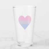 Bisexual Pride Flag Herz Glas (Rückseite)