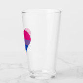 Bisexual Pride Flag Herz Glas (Links)