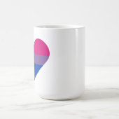 Bisexual Pride Flag Herz Kaffeetasse (Mittel)