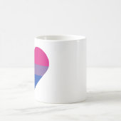 Bisexual Pride Flag Herz Kaffeetasse (Mittel)