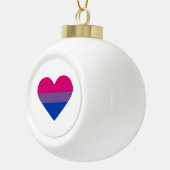 Bisexual Pride Flag Herz Keramik Kugel-Ornament (Rechts)