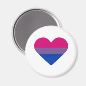 Bisexual Pride Flag Herz Magnet (Vorderseite/Rückseite)