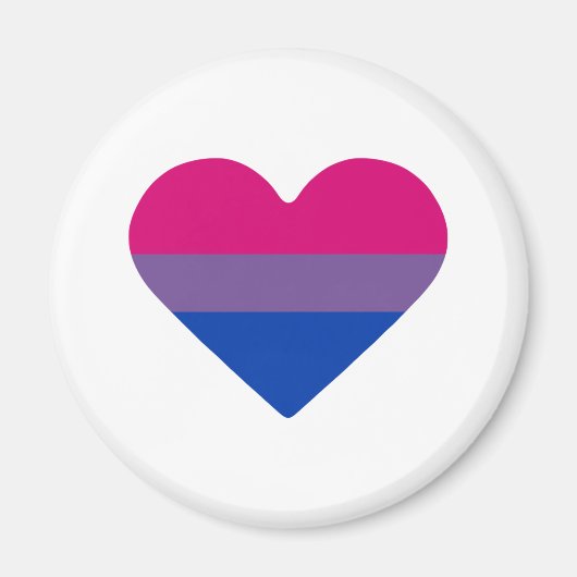 Bisexual Pride Flag Herz Magnet (Vorne)