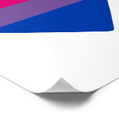 Bisexual Pride Flag Herz Poster (Ecke)