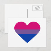 Bisexual Pride Flag Herz Postkarte (Vorne/Hinten)