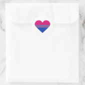 Bisexual Pride Flag Herz Runder Aufkleber (Tasche)