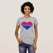 Bisexual Pride Flag Herz T-Shirt (Vorne ganz)