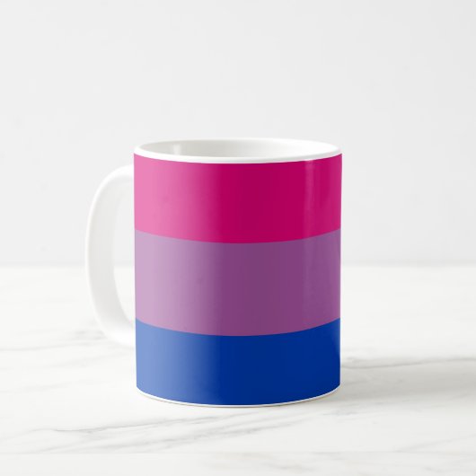 Bisexual Pride Flag Kaffeetasse (Vorderseite Links)