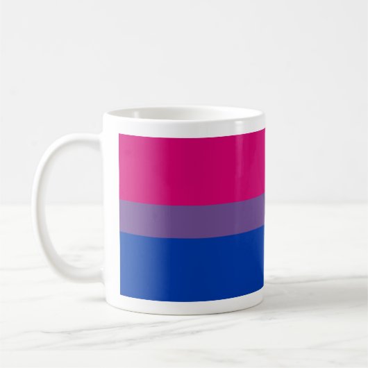 Bisexual Pride Flag Kaffeetasse (Links)