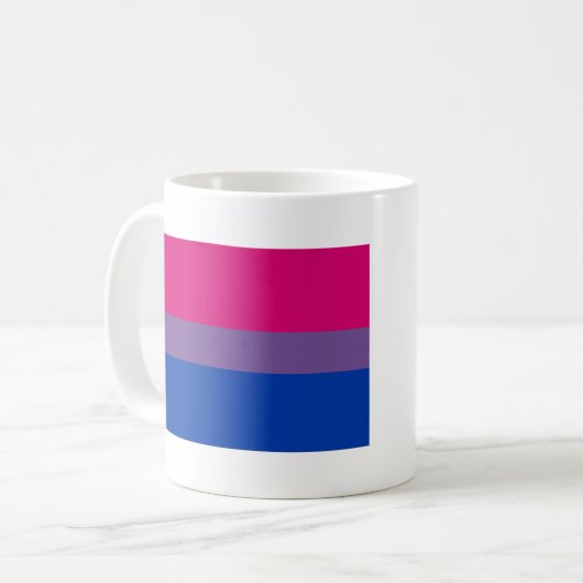 Bisexual Pride Flag Kaffeetasse (Vorderseite Links)