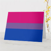 Bisexual Pride Flag Karte (Gelbe Blume)