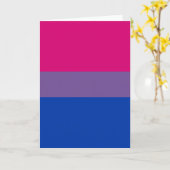 Bisexual Pride Flag Karte (Gelbe Blume)