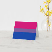 Bisexual Pride Flag Karte (Gelbe Blume)