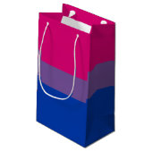 Bisexual Pride Flag Kleine Geschenktüte (Rückseite Schrägansicht)