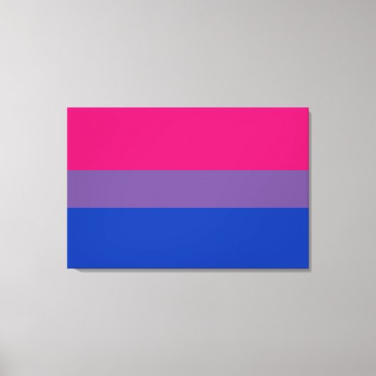 Bisexual Pride Flag Leinwanddruck (Vorderseite)