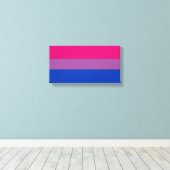 Bisexual Pride Flag Leinwanddruck (Insitu (Holzboden))