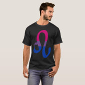 Bisexual Pride Flag Leo Zodiac Sign T-Shirt (Vorne ganz)