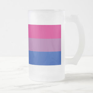 Bisexual Pride Flag Mattglas Bierglas