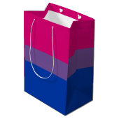 Bisexual Pride Flag Mittlere Geschenktüte (Rückseite Schrägansicht)