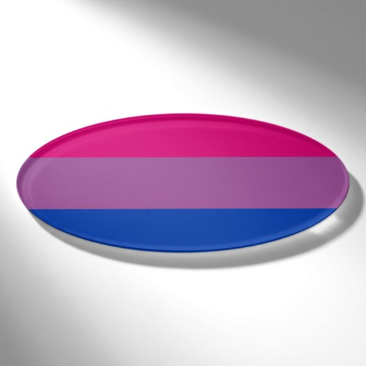 Bisexual Pride Flag Namenschild (Vorderseite)