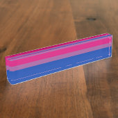 Bisexual Pride Flag Namensplakette (Seite)