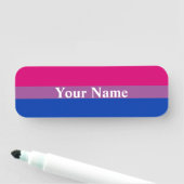 Bisexual Pride Flag Namensschild (Beispiel)