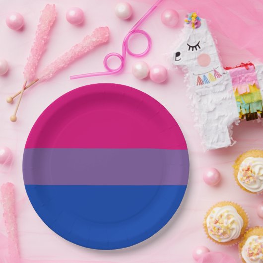 Bisexual Pride Flag Pappteller (Party)