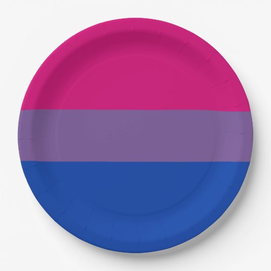 Bisexual Pride Flag Pappteller (Vorderseite)