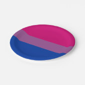 Bisexual Pride Flag Pappteller (Schrägansicht)