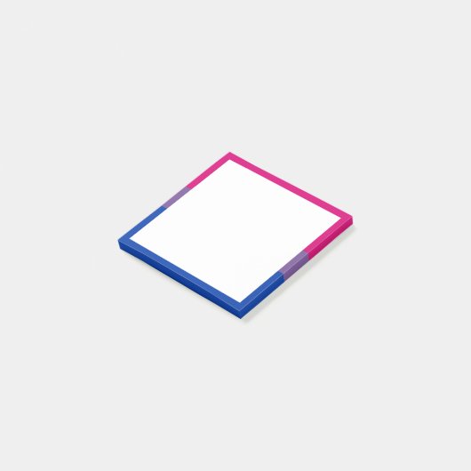 Bisexual Pride Flag Post-it Klebezettel (angewinkelt)