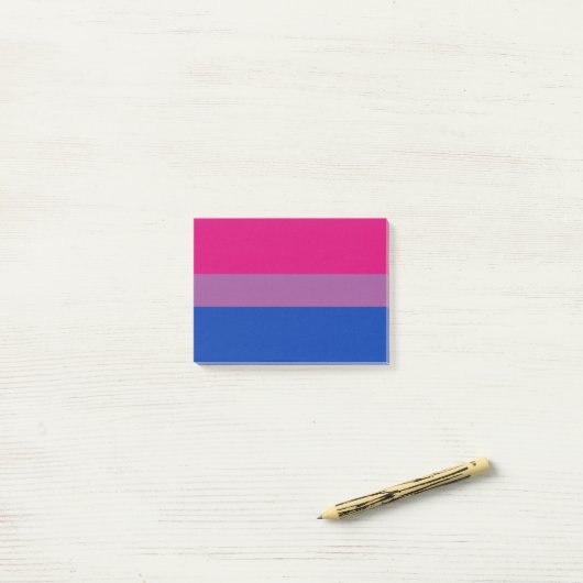 Bisexual Pride Flag Post-it Klebezettel (Auf Schreibtisch)
