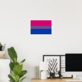 Bisexual Pride Flag Poster (Heimbüro)