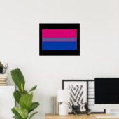 Bisexual Pride Flag Poster (Heimbüro)