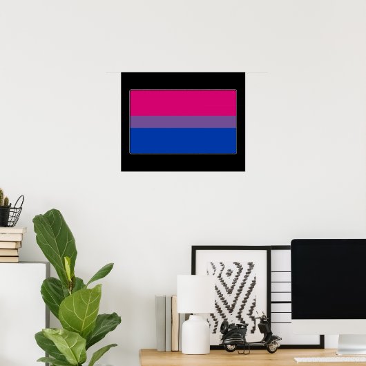 Bisexual Pride Flag Poster (Heimbüro)