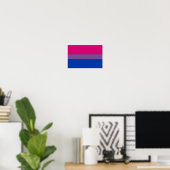 Bisexual Pride Flag Poster (Heimbüro)