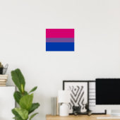 Bisexual Pride Flag Poster (Heimbüro)