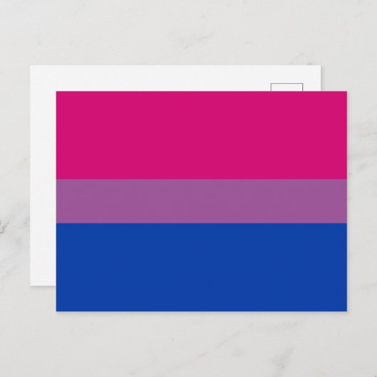 Bisexual Pride Flag Postkarte (Vorne/Hinten)