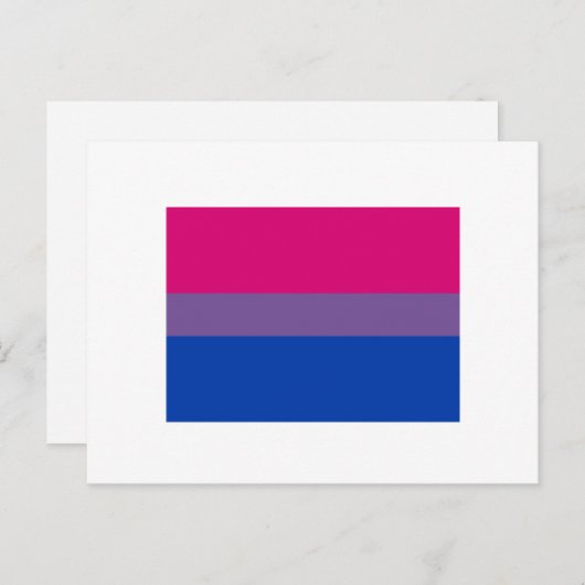 Bisexual Pride Flag Postkarte (Vorne/Hinten)