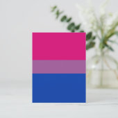 Bisexual Pride Flag Postkarte (Stehend Vorderseite)